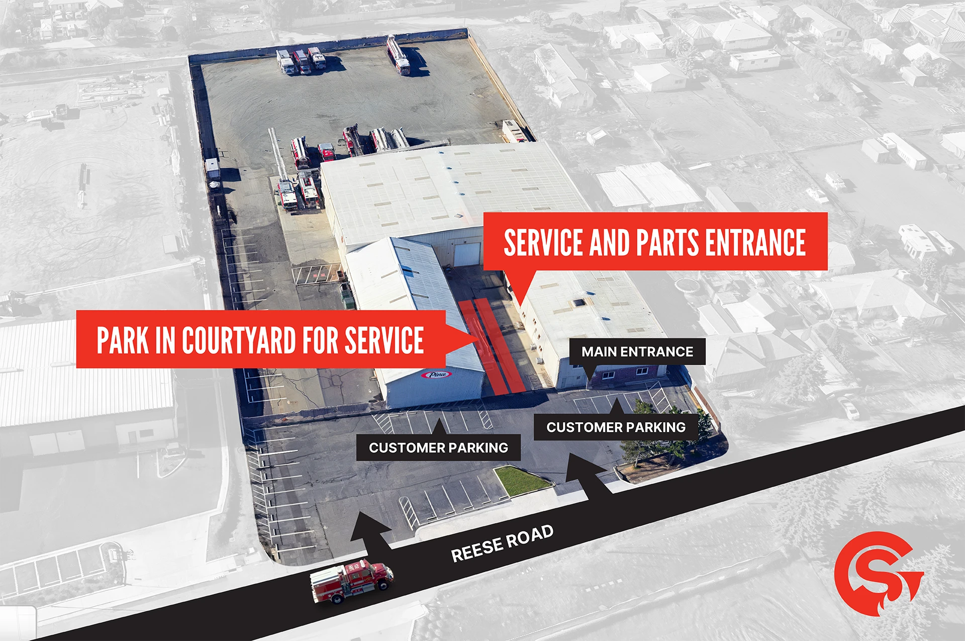 Sacramento Service Instructions Map